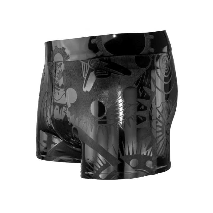 Latex Short STEAMPUNK black Laser Edition